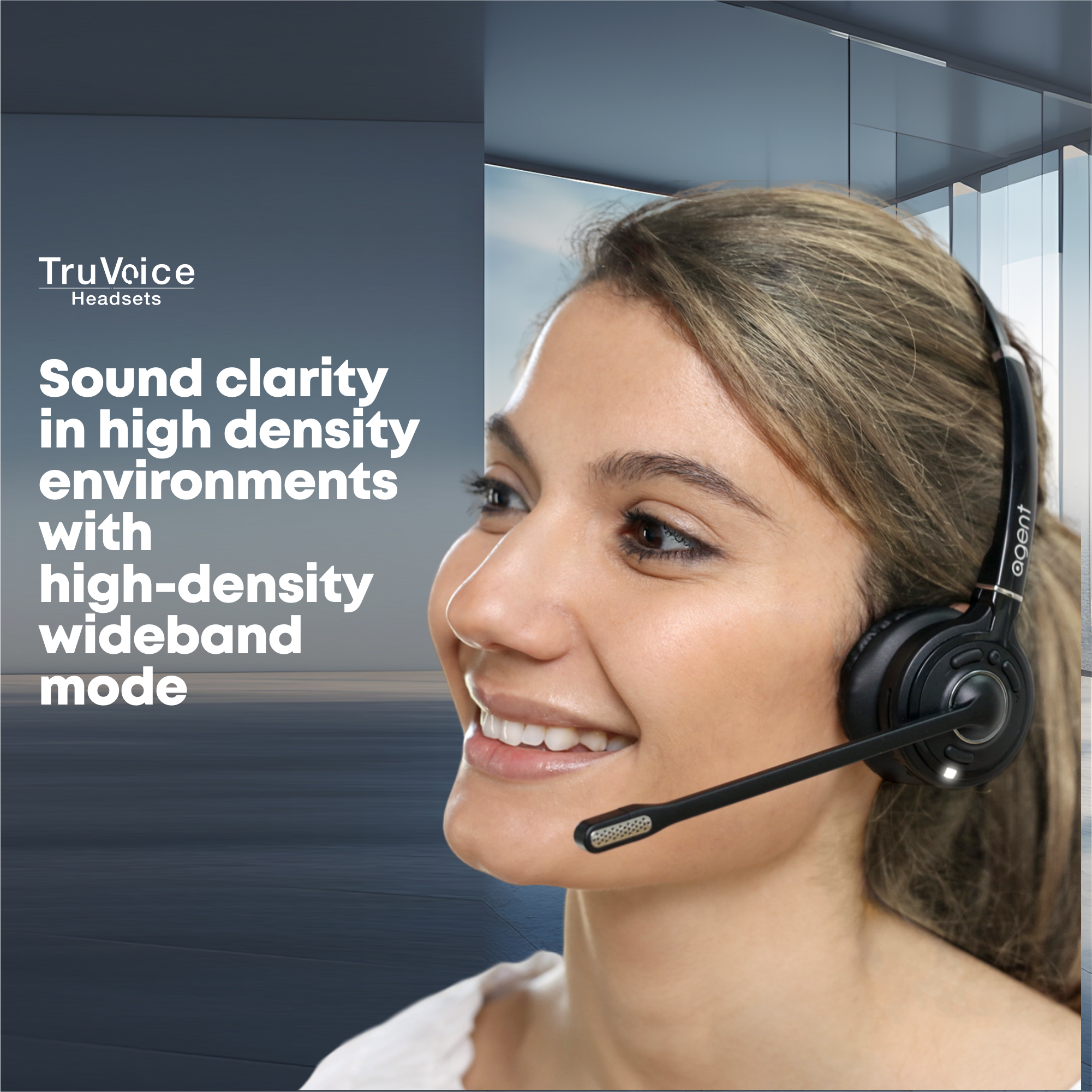 TruVoice Agent AW80 Duo Wireless Dect Headset (Triple Connectivity)