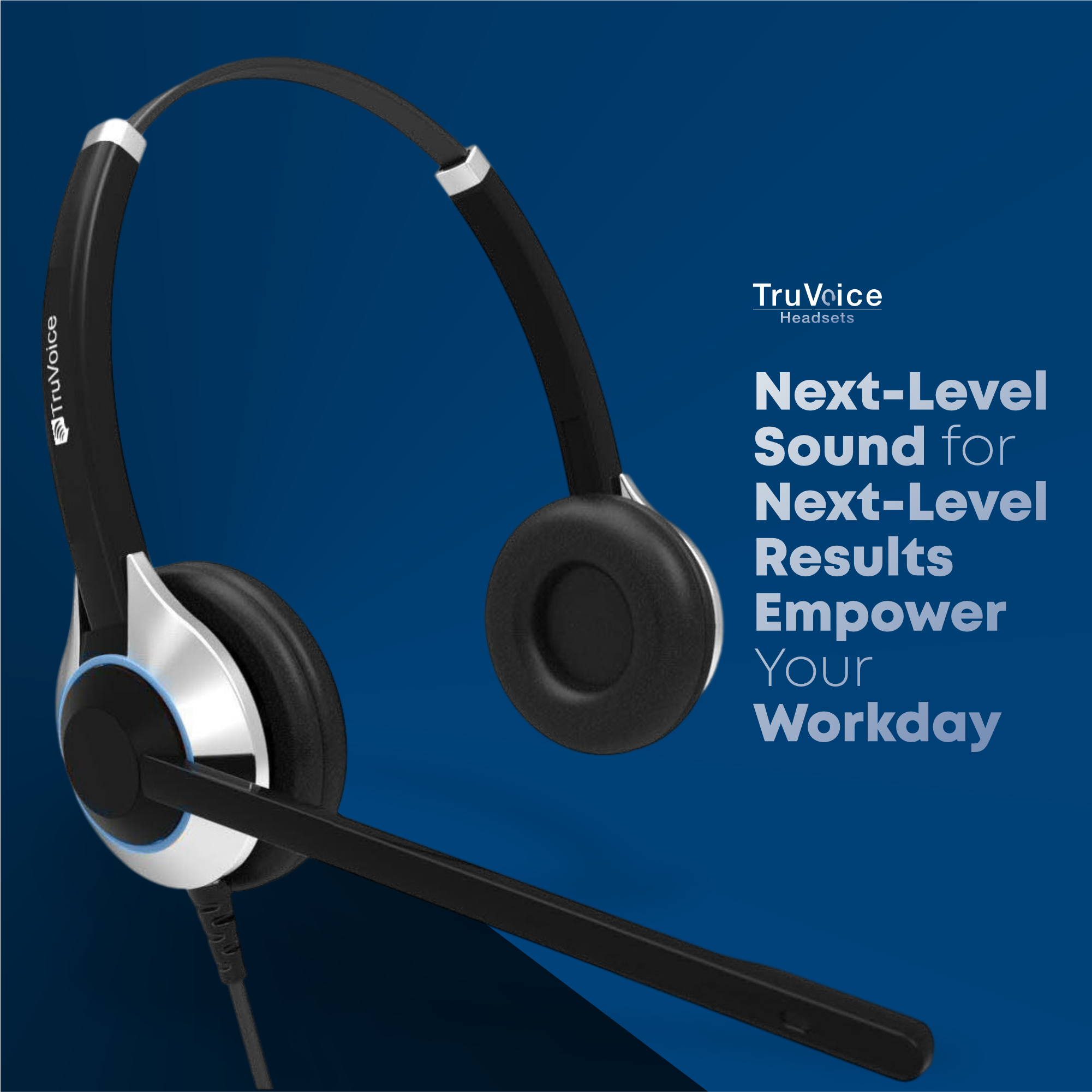 TruVoice HD-550 Double Ear Noise Canceling Headset Including QD Cable for Mitel Phones