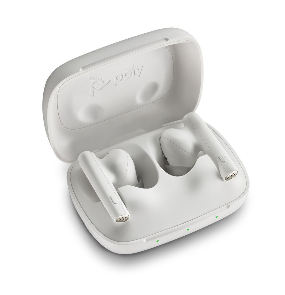 Poly Voyager Free 60 UC Wireless Teams Earbuds (USB-A, White)