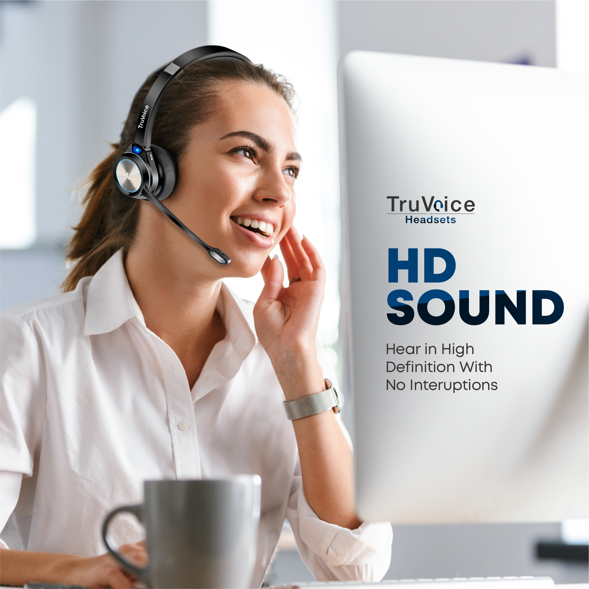 TruVoice Premium BT55 USB Wireless Bluetooth Headset