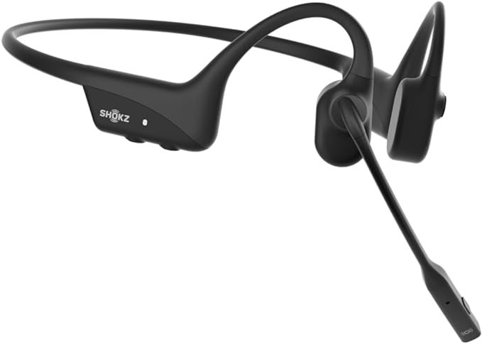 Shokz OpenComm 2 Noise-Canceling Bone Conduction Stereo Bluetooth Headset - Black