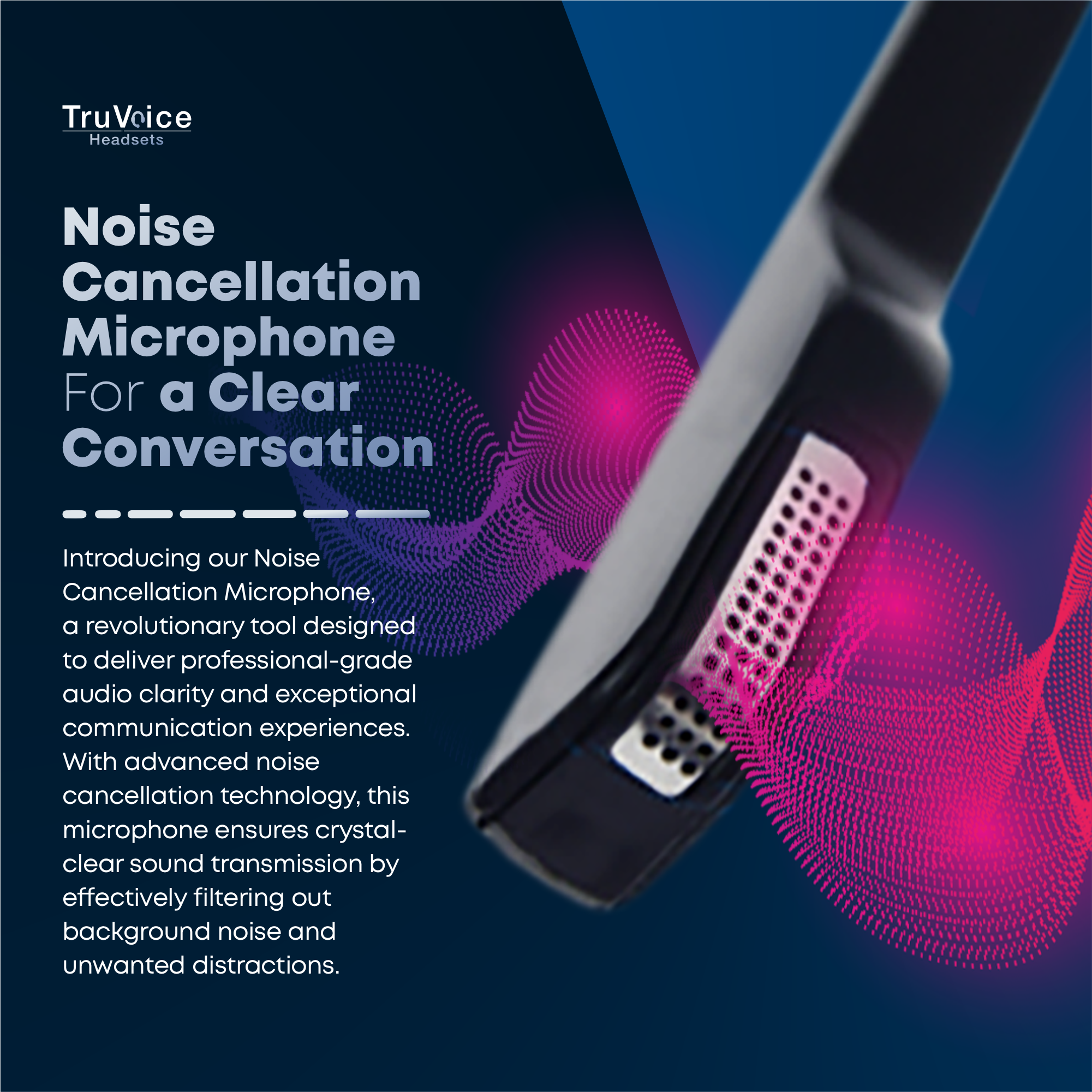 TruVoice HD-500 Single Ear Noise Canceling Headset Including QD Cable for Polycom VVX and SoundPoint Models of Telephone