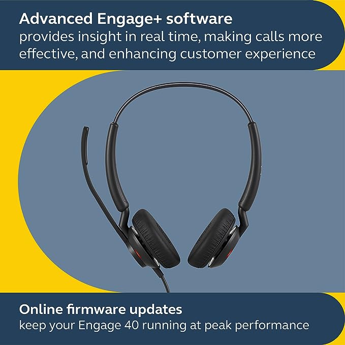 Jabra Engage 40 Stereo Headset with inline link USB-A (MS)