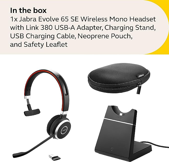 Jabra Evolve 65 SE Mono USB-A With Charging Stand (UC)