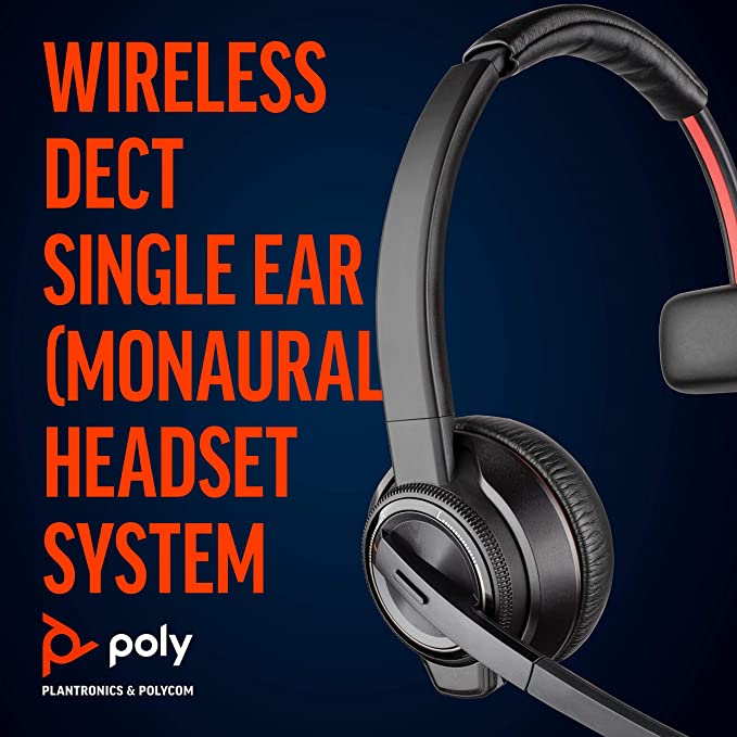 Poly Savi 8210 UC USB-A Mono Wireless Headset, Certified for Microsoft