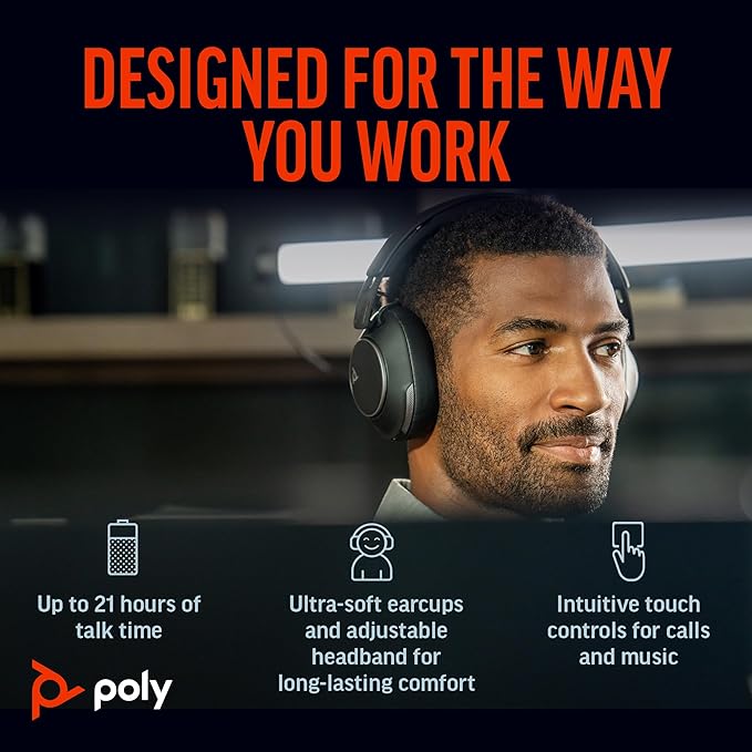 Poly Voyager Surround 80 UC Noise Canceling Wireless Over-Ear Headset (ANC)