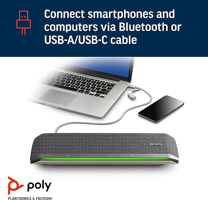 Poly Sync 60-M USB Teams Speakerphone (USBA and USB-C)