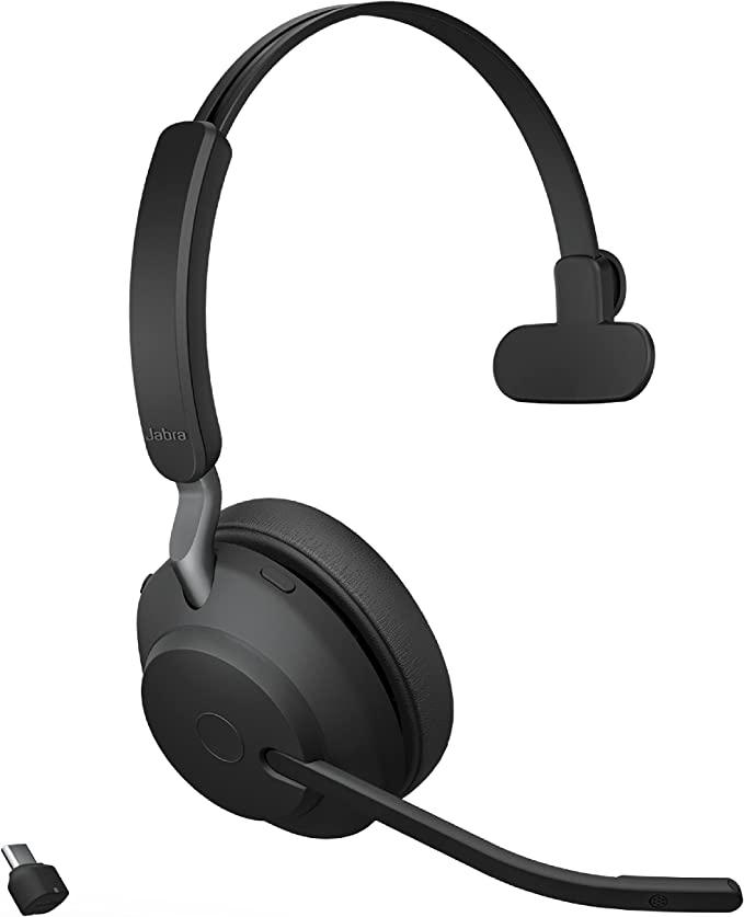 Jabra Evolve2 65 Wireless Headset Link380C MS Mono Black Microsoft Teams Certified