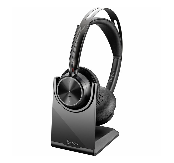 Poly Voyager Focus 2 UC, Stereo Bluetooth Headset with Charge Stand, USB-A for Microsoft Teams