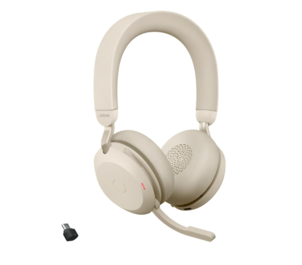 Jabra Evolve2 75, Wireless Headset, Link380C, UC Stereo, Beige