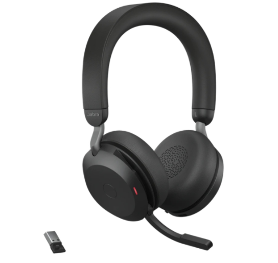 Jabra Evolve2 75, Wireless Headset, Link380A, MS Stereo, Black