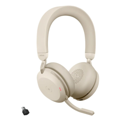 Jabra Evolve2 75, Wireless Headset, Link380C, MS Stereo, Beige