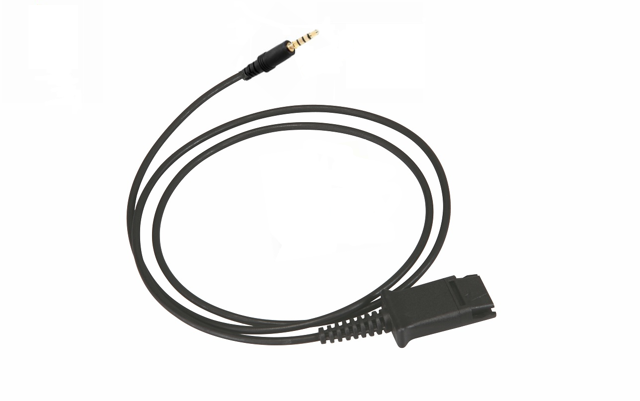 TruVoice QD to 3.5mm Smartphone Jack Cable Straight