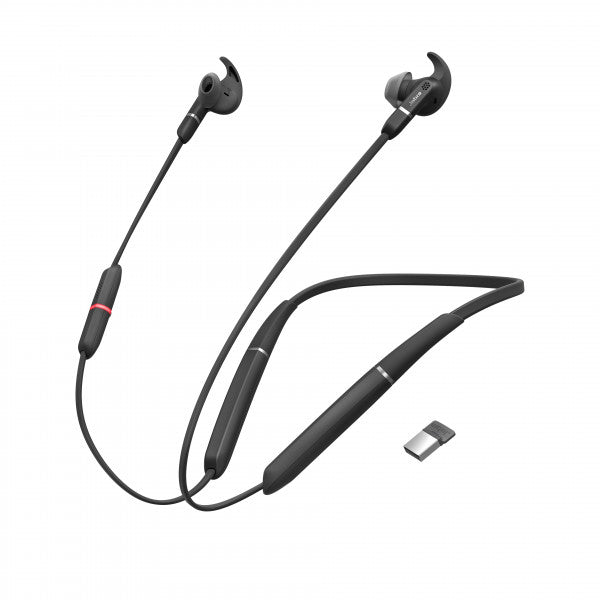 Jabra Evolve 65e Bluetooth True Wireless Headset With Link 370 UC Black (This item is non-refundable and cannot be returned)