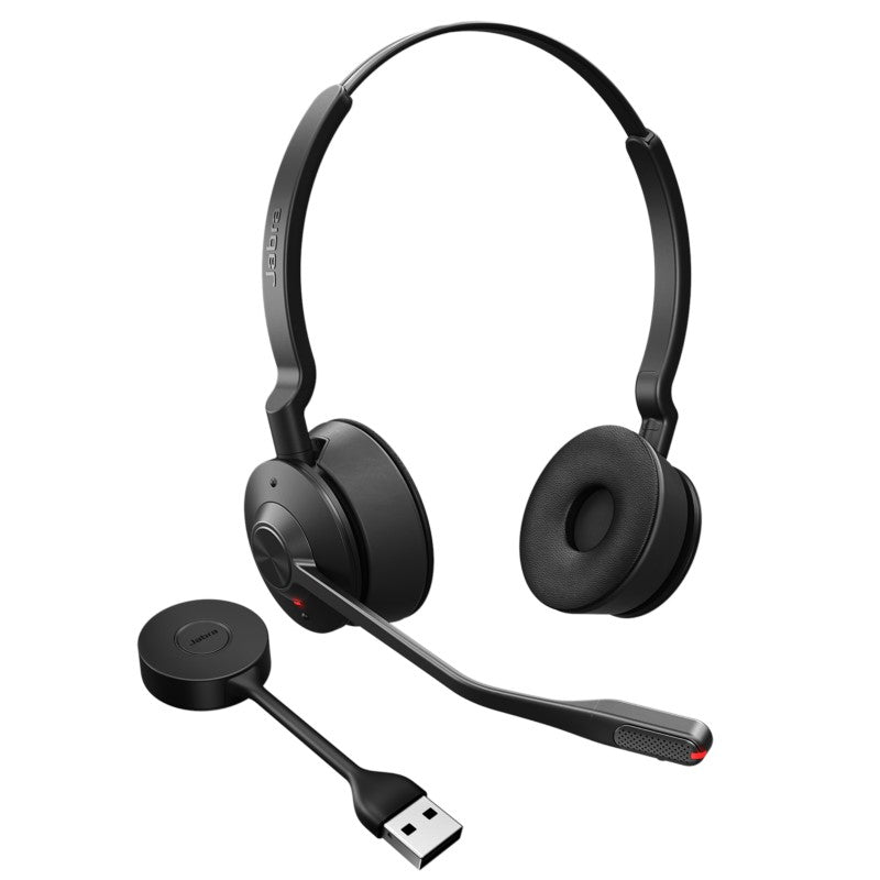 Jabra Engage 55 USB-A UC Stereo Wireless On Ear Computer Headset With Link 400